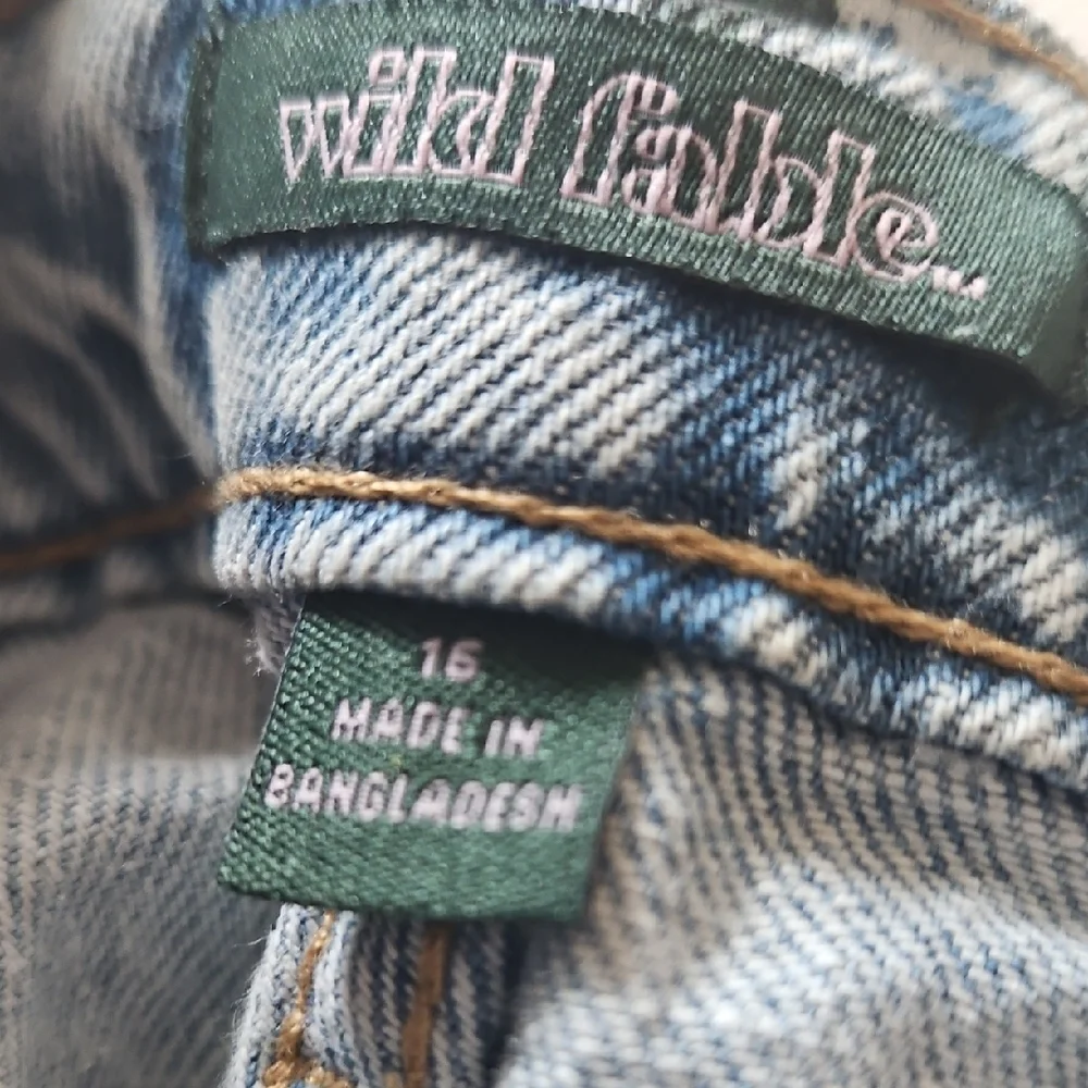 Wild Fable Blue Straight Leg Jeans with Floral Print - Picture 11 of 15